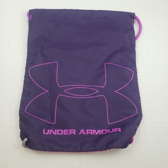 Under Armour Ozsee purple sackpack backpack gym bag - Picture 2 of 13